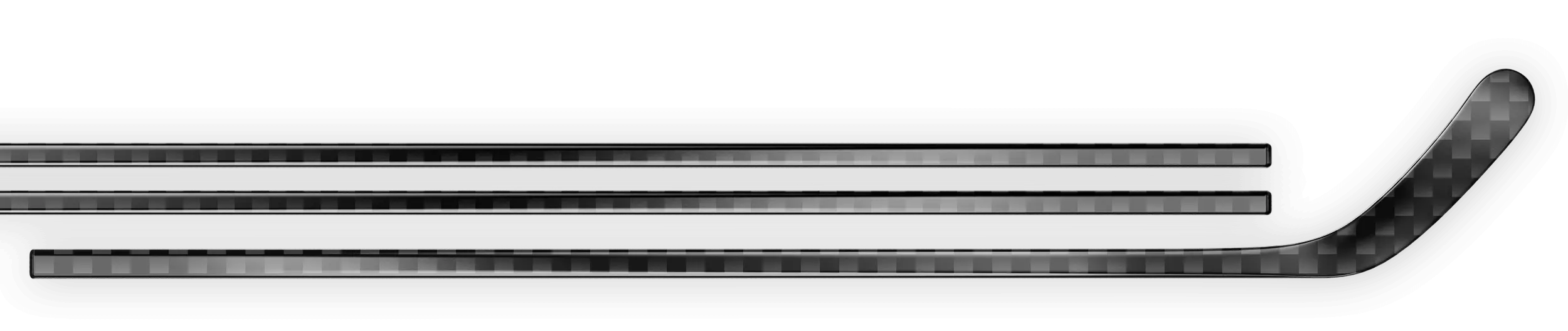 18K Carbon Fiber Hockey Stick with no graphics.