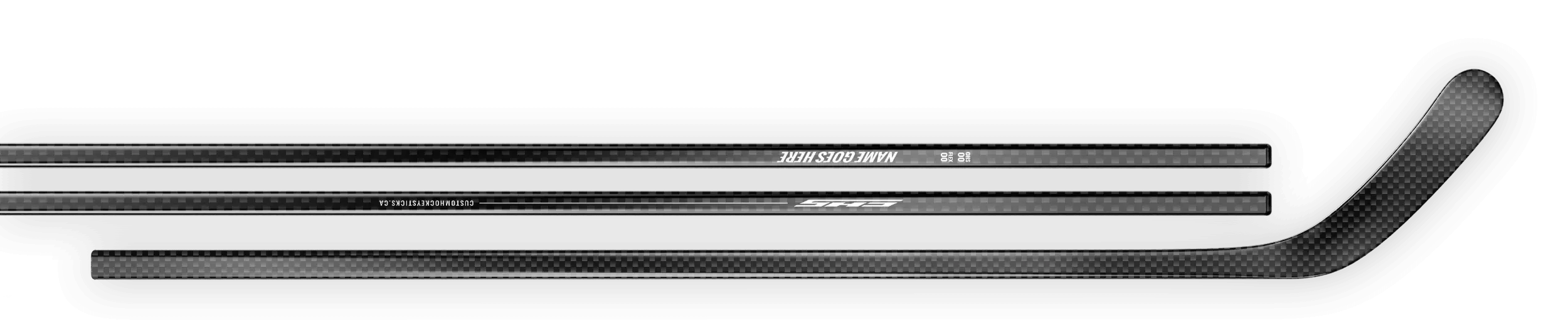 Junior all black 12K carbon fiber hockey stick