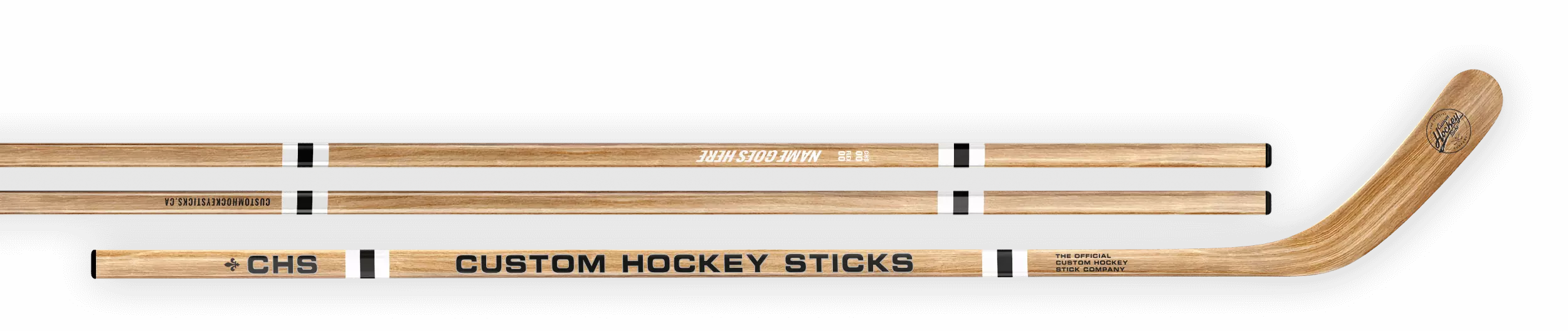 Vintage wood grain junior hockey stick.