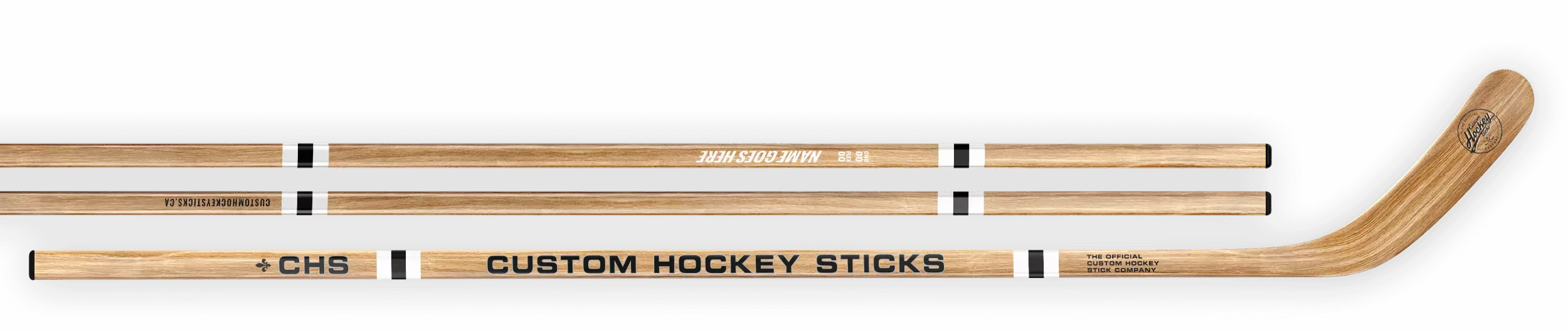 Vintage wood grain Custom Hockey Stick