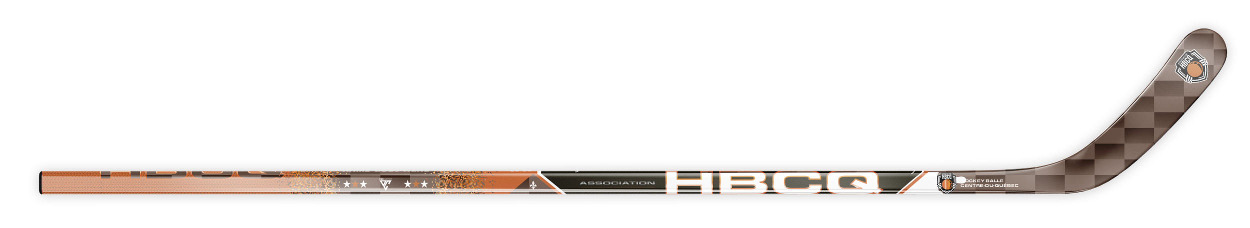 HBCQ branded Custom Hockey Stick.