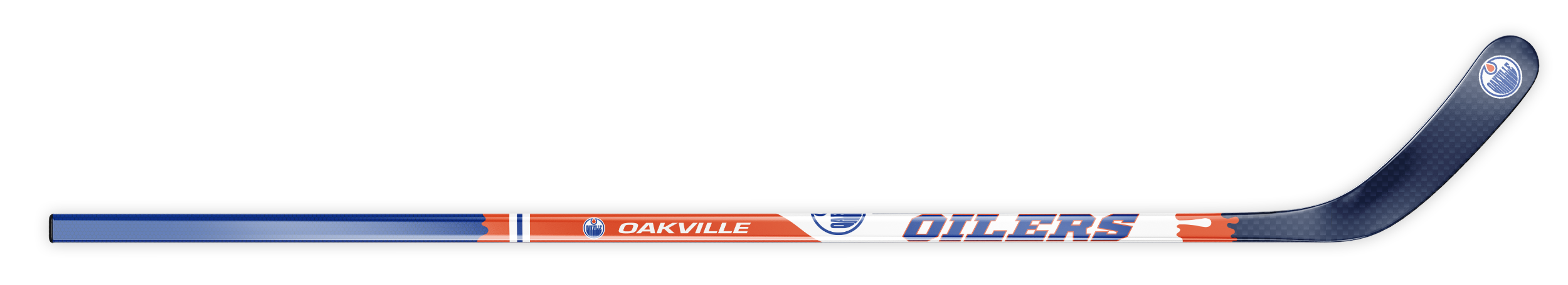 Oilers branded hockey stick.