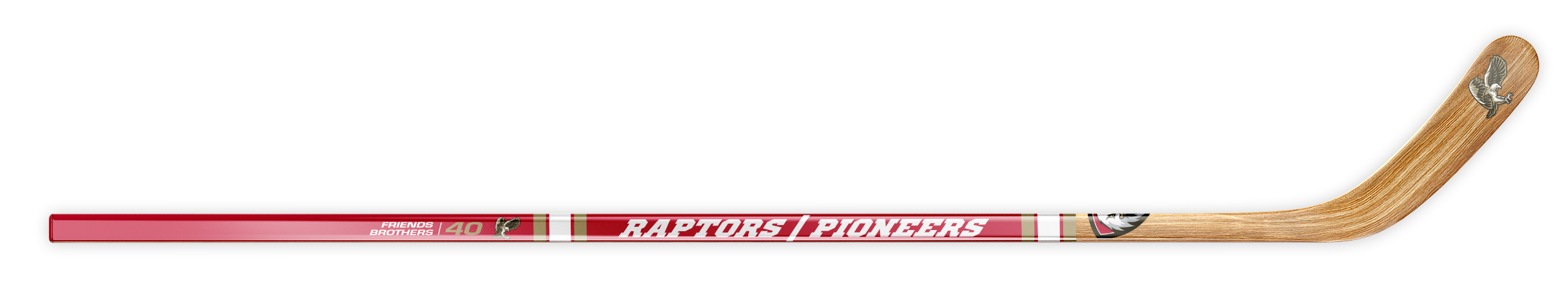 Raptor Pioneers hockey stick.
