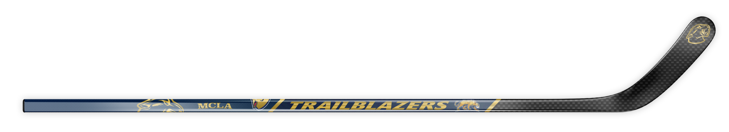 Trailblazers branded hockey stick.